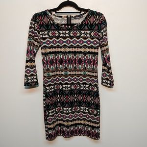 Pinc Size Medium Multi Color Dress